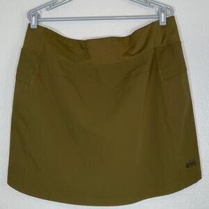 REI Co-Op Olive Army Green Savanna Trail Nylon Skirt Womens XL Hiking Outdoors